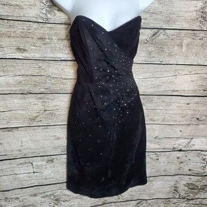 POSITANO PELLE Genuine Leather Black Vintage Dress Size P